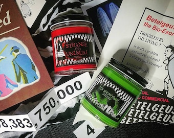 Zestaw świec „The Afterlife” | Dwie świece sojowe w szklanym słoiku o pojemności 9 uncji | BeetleJuice