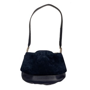 JIL SANDER Suede and Leather Chain Shoulder Bag - Etsy