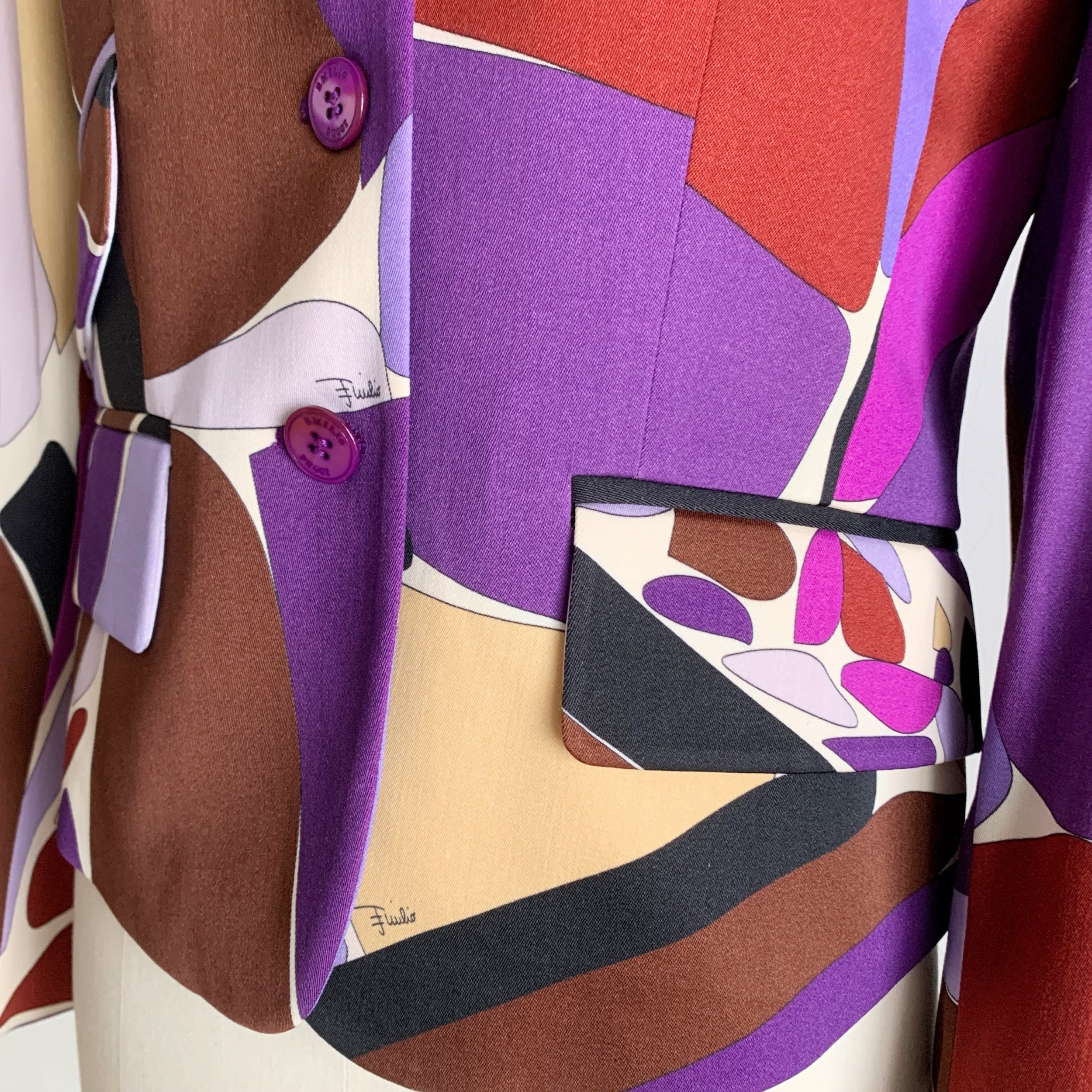 EMILIO PUCCI Multi Pattern Tailored Jacket - Etsy