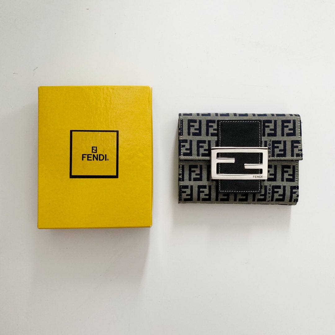 FENDI Vintage Zucca Pattern F F Metal Fittings Canvas Leather FENDI Vintage Zucca Pattern F F Metal Fittings Canvas Leather
