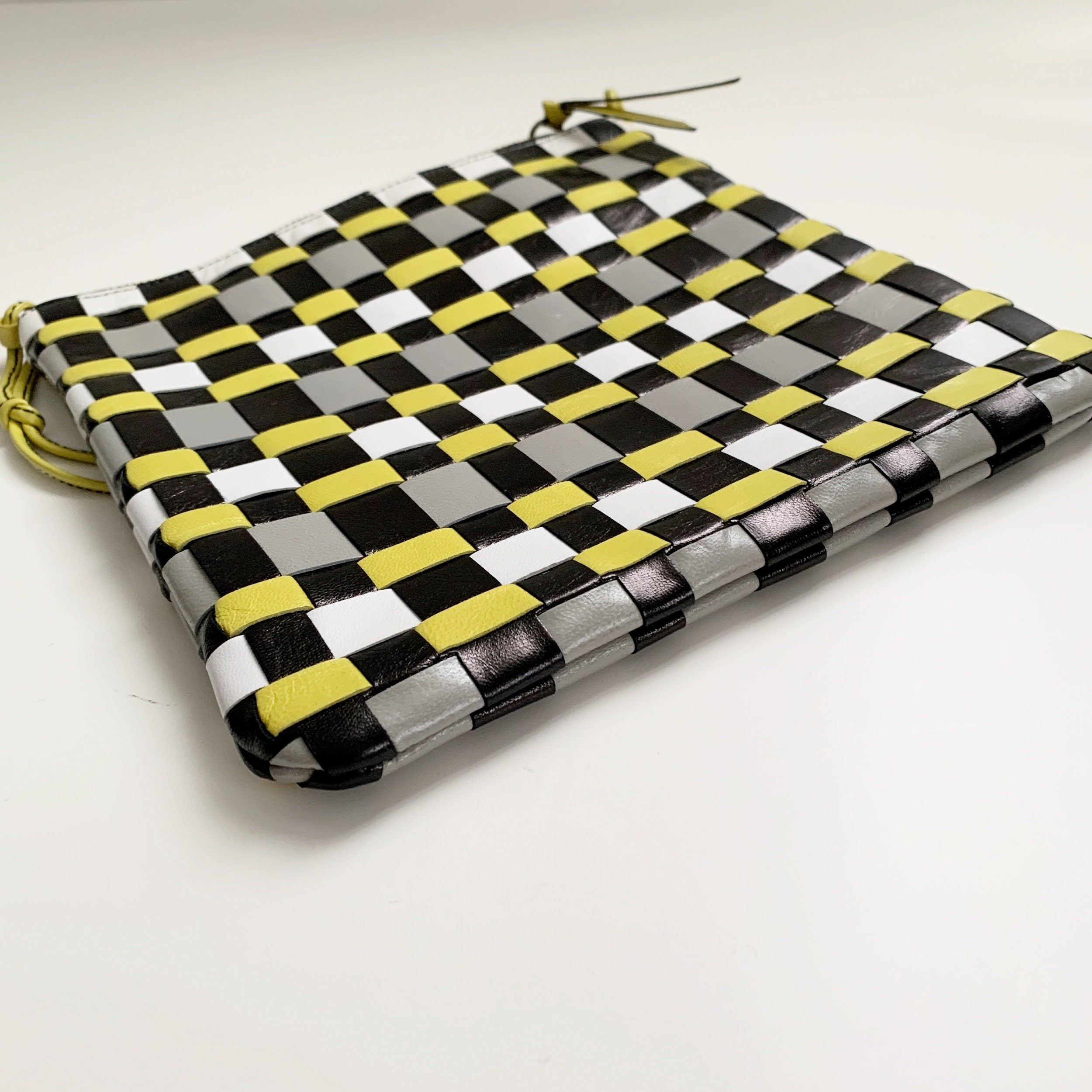 バッグ miumiu 00s archive gingham check bag Miu Miu Gingham Crossbody Bag - Blue Crossbody Bags