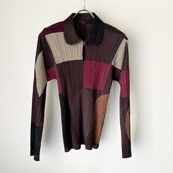 PLEATS PLEASE Issey Miyake Long Sleeve Top - Etsy Canada