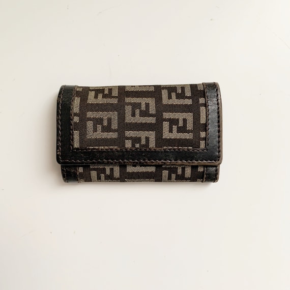FENDI Vintage Zucca Pattern Key Case - Etsy