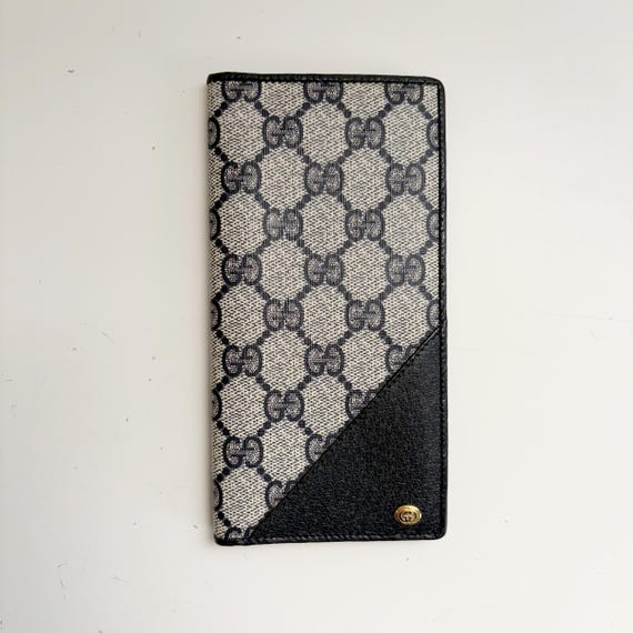小物 GUCCI GG Pattern Leather Long Wallet Gucci Vintage GG Logo Pattern Long Wallet Card Holder - Etsy