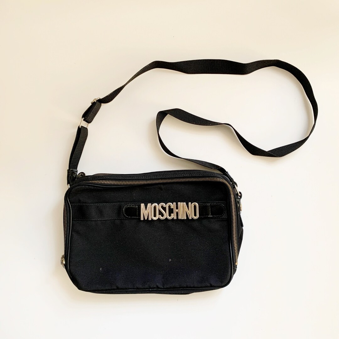 MOSCHINO Vintage Logo Metal Fittings Shoulder Bag - Etsy