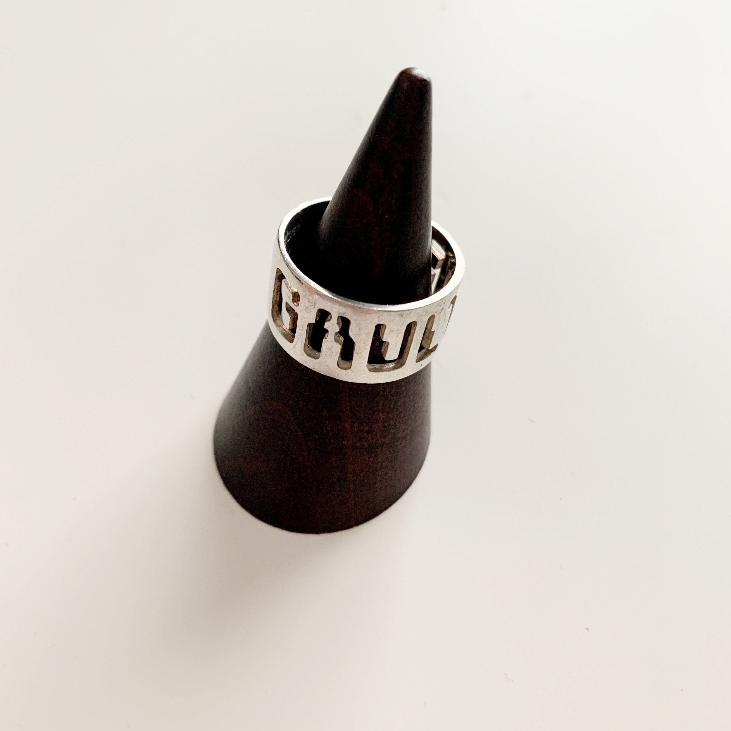 Jean Paul GAULTIER Vintage Logo Silver Ring - Etsy