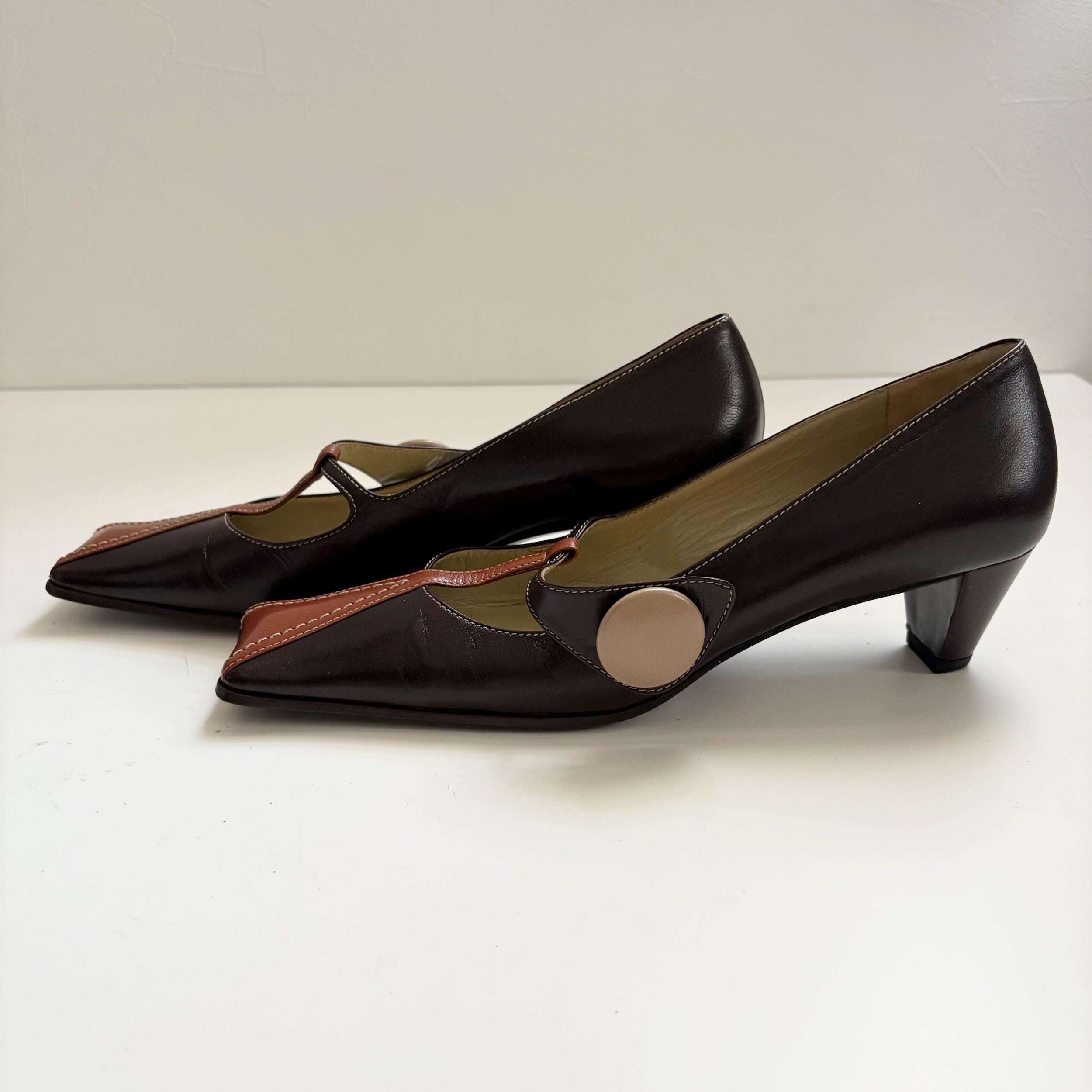 Miu Miu Archive Vintage Bicolor Leather Pumps - Etsy