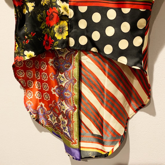 Jean Paul GAULTIER Multi patchwork print short sl… - image 4