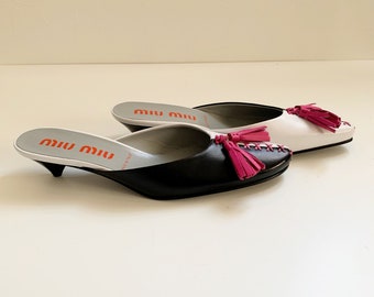 靴 Miu Miu 00s archive Mules black ribbon 靴 Miu Miu 00s archive Mules black ribbon Miu Miu 00s