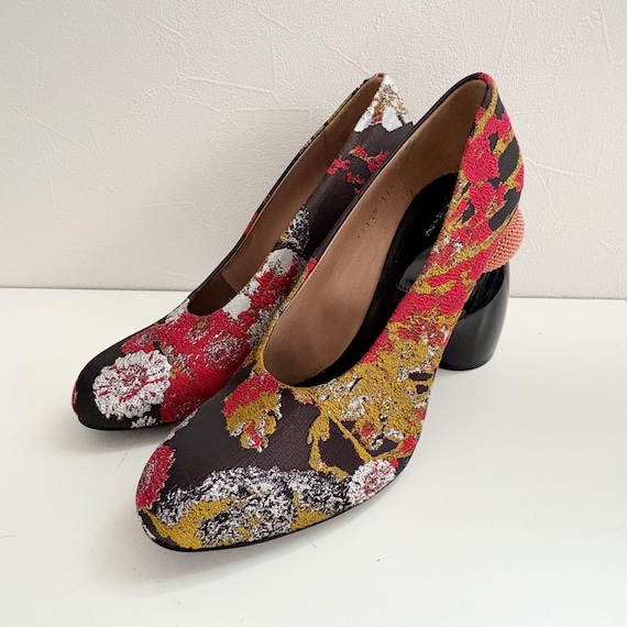 Dries Van Noten Floral Jacquard Weave Beaded Heel Pumps - Etsy