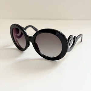 PRADA Minimal Baroque Black Sunglasses Eyewear - Etsy Canada