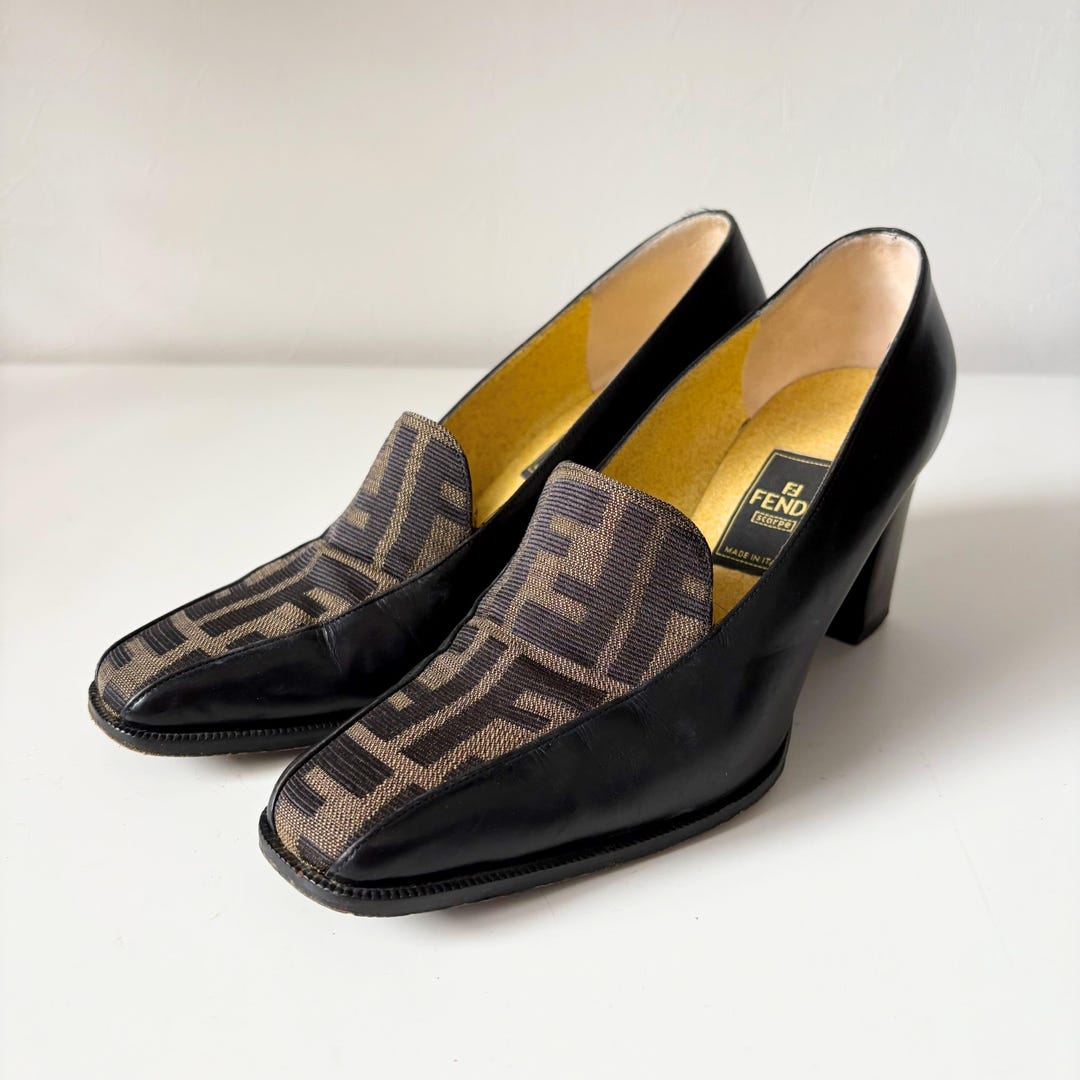 FENDI Vintage Zucca Pattern Pumps - Etsy