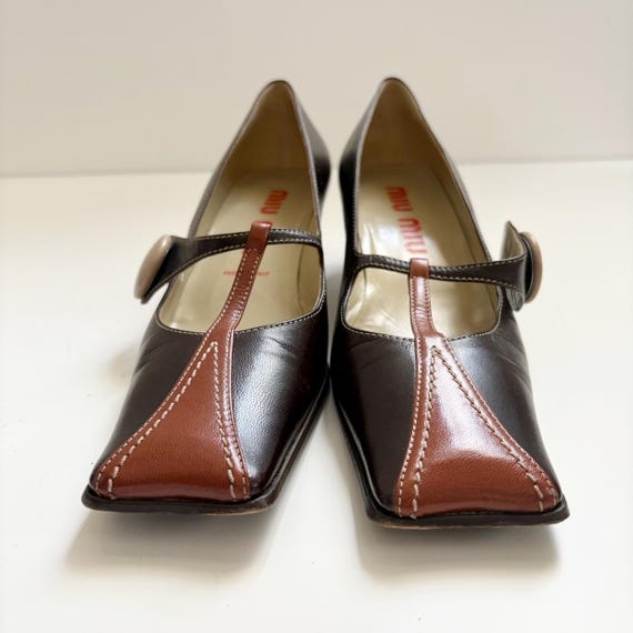 Miu Miu Archive Vintage Bicolor Leather Pumps - Etsy