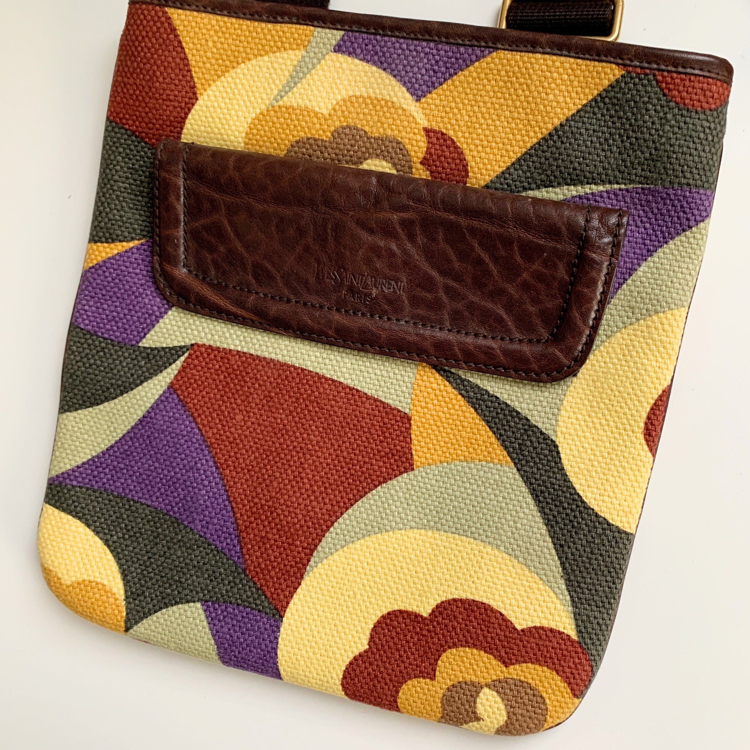Yves Saint Laurent Rive Gauche vintage floral shoulder bag - Etsy 日本