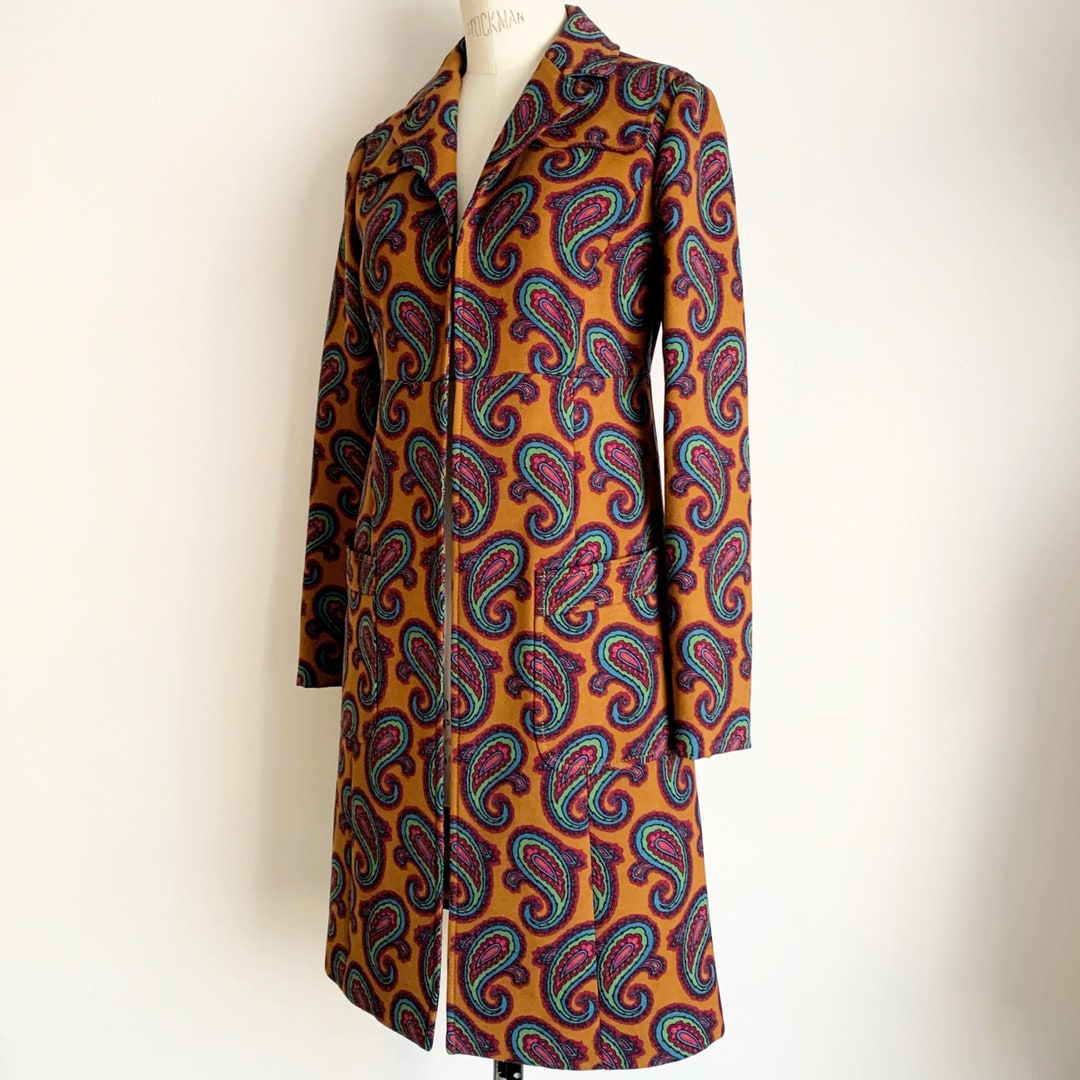 Miu Miu Vintage Paisley Pattern Coat - Etsy