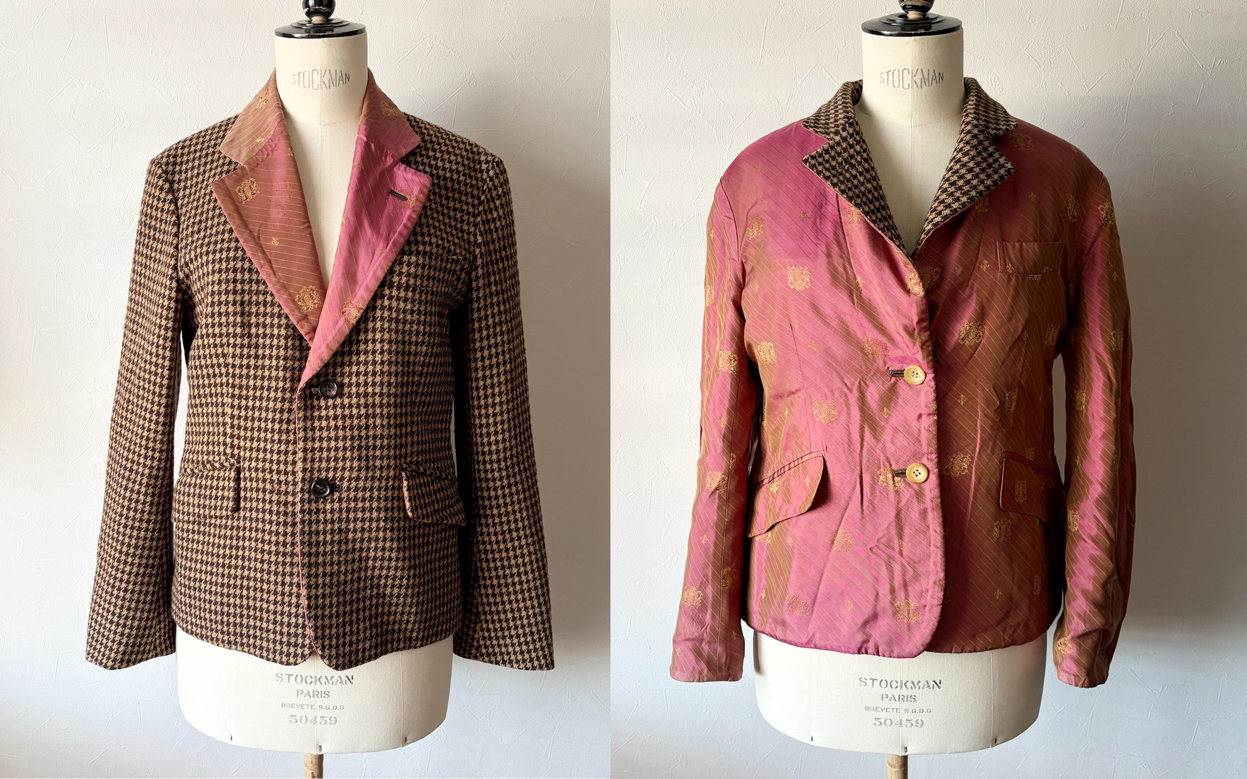 Tricot Comme Des Garcons 2000 Vintage Reversible Tweed Satin