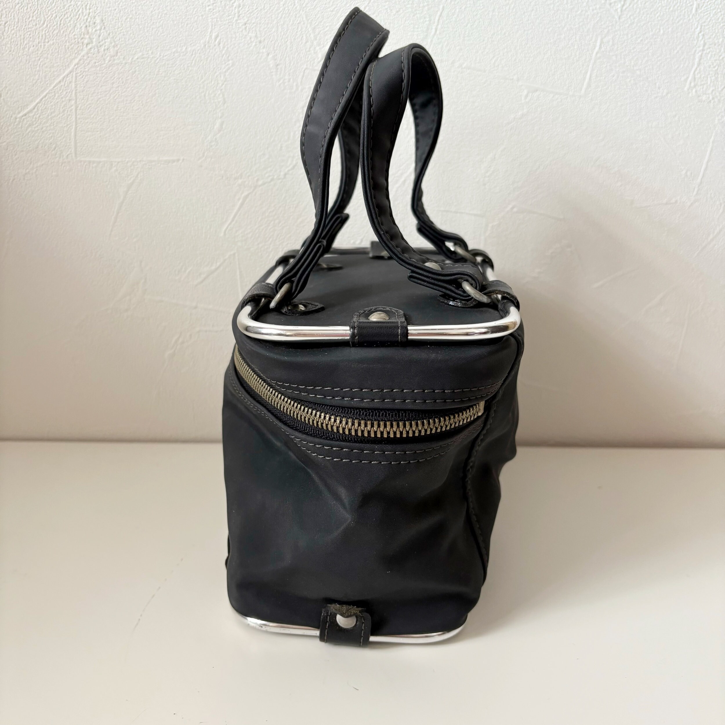 JUNIOR GAULTIER 90's Vintage Metal Pipe Frame Mini Bag Vanity Bag