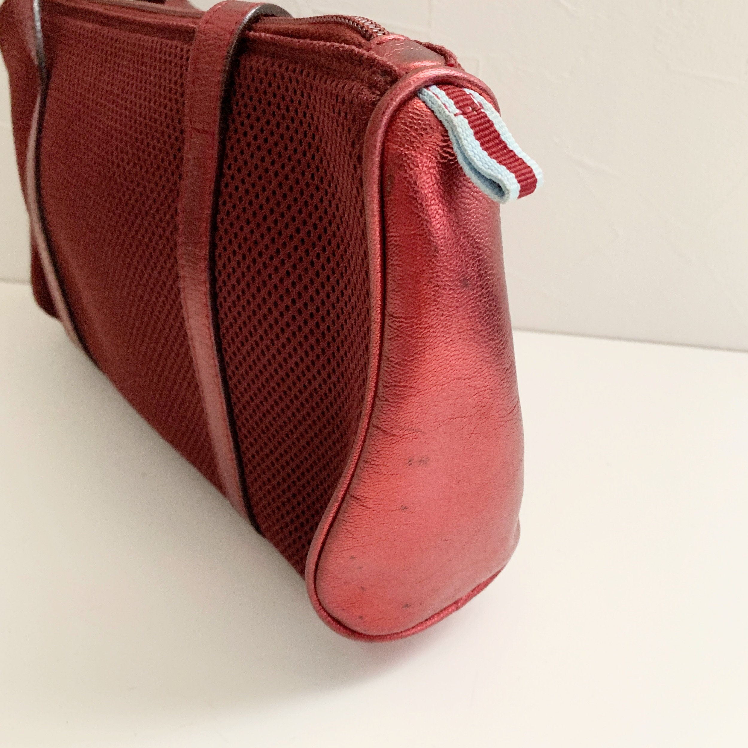 Miu Miu 00s 90s Archive Leather Hand Bag Vintage - 18x21cm