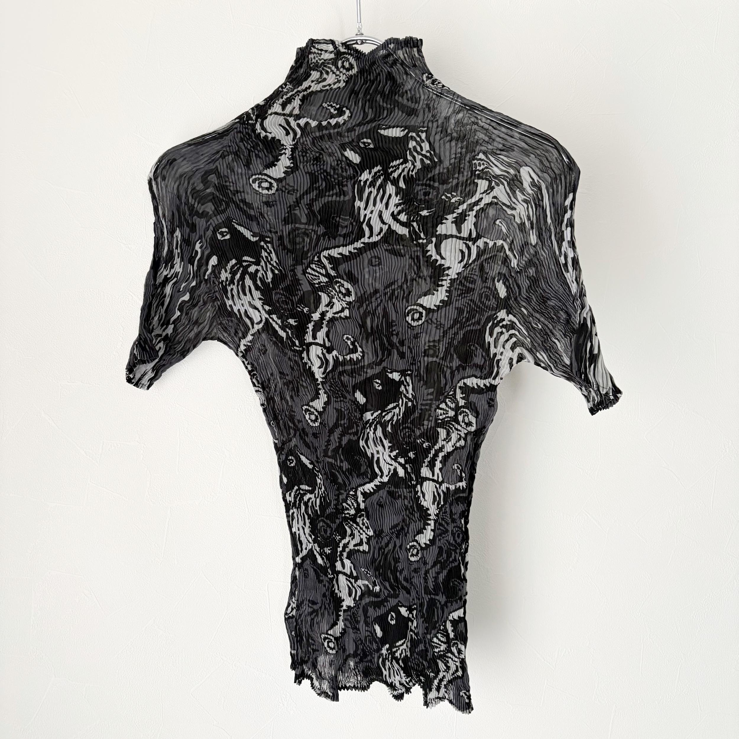 ISSEY MIYAKE FETE プリーツ イッセイミヤケ アーカイブ ISSEY MIYAKE FETE multi print pleated top - Etsy 日本