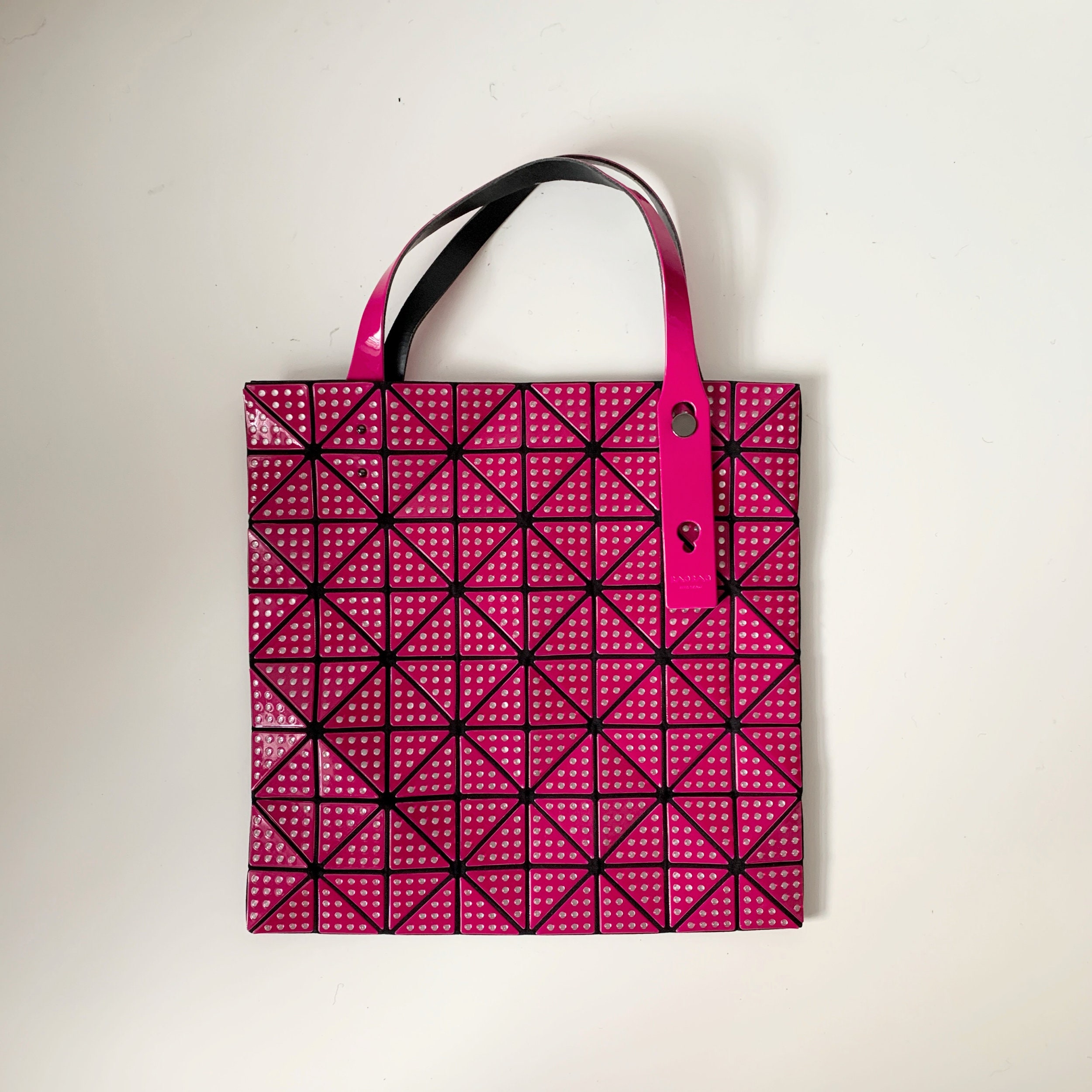 Bao Bao Issey Miyake Equilateral Triangle Peace Design Pink Handbag