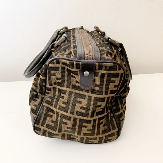 FENDI 90's Vintage Zucca Pattern Boston Mini Handbag - Etsy