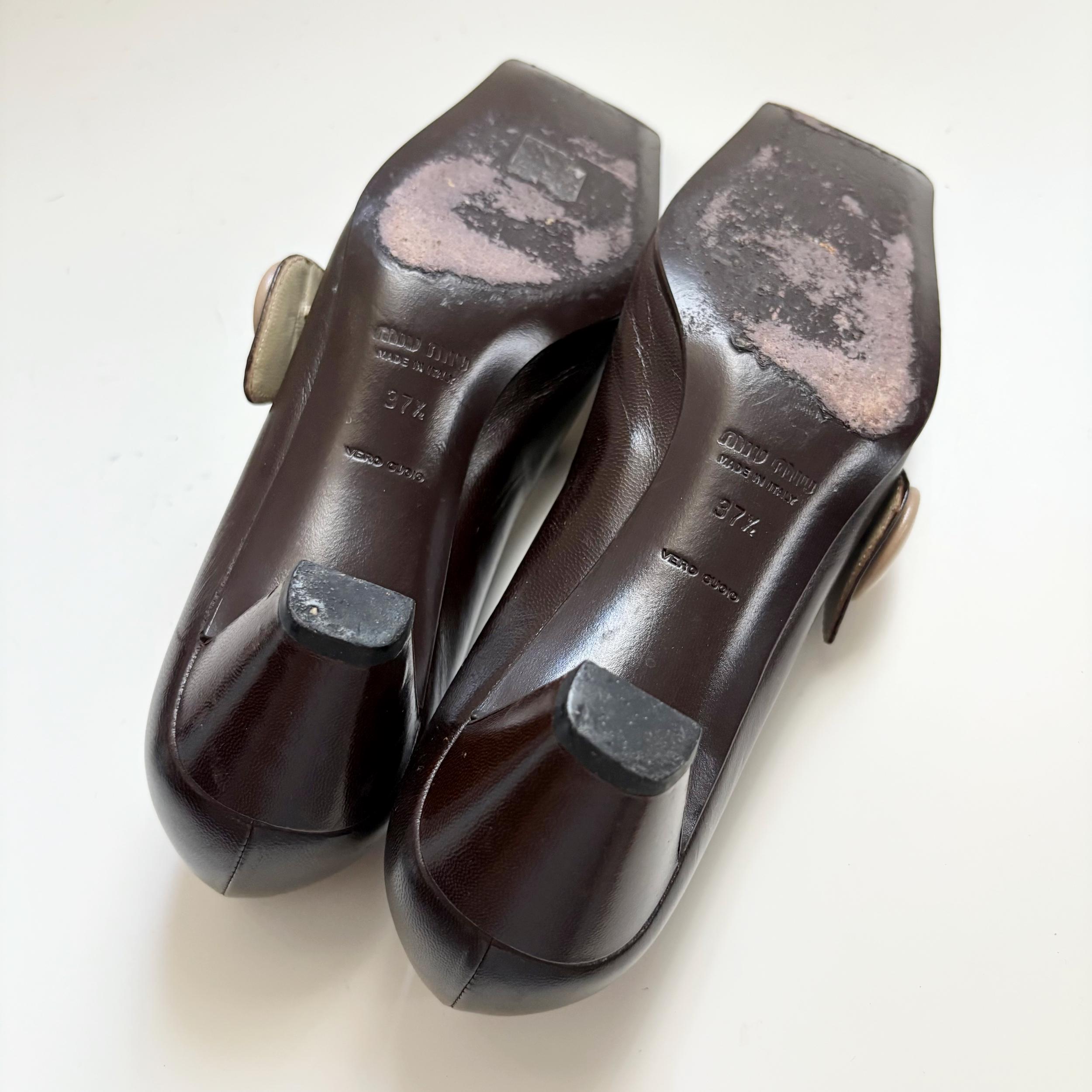 Miu Miu Archive Vintage Bicolor Leather Pumps - Etsy