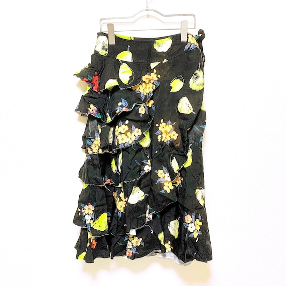 tricot Comme des Garcons Fruit flower print tiered