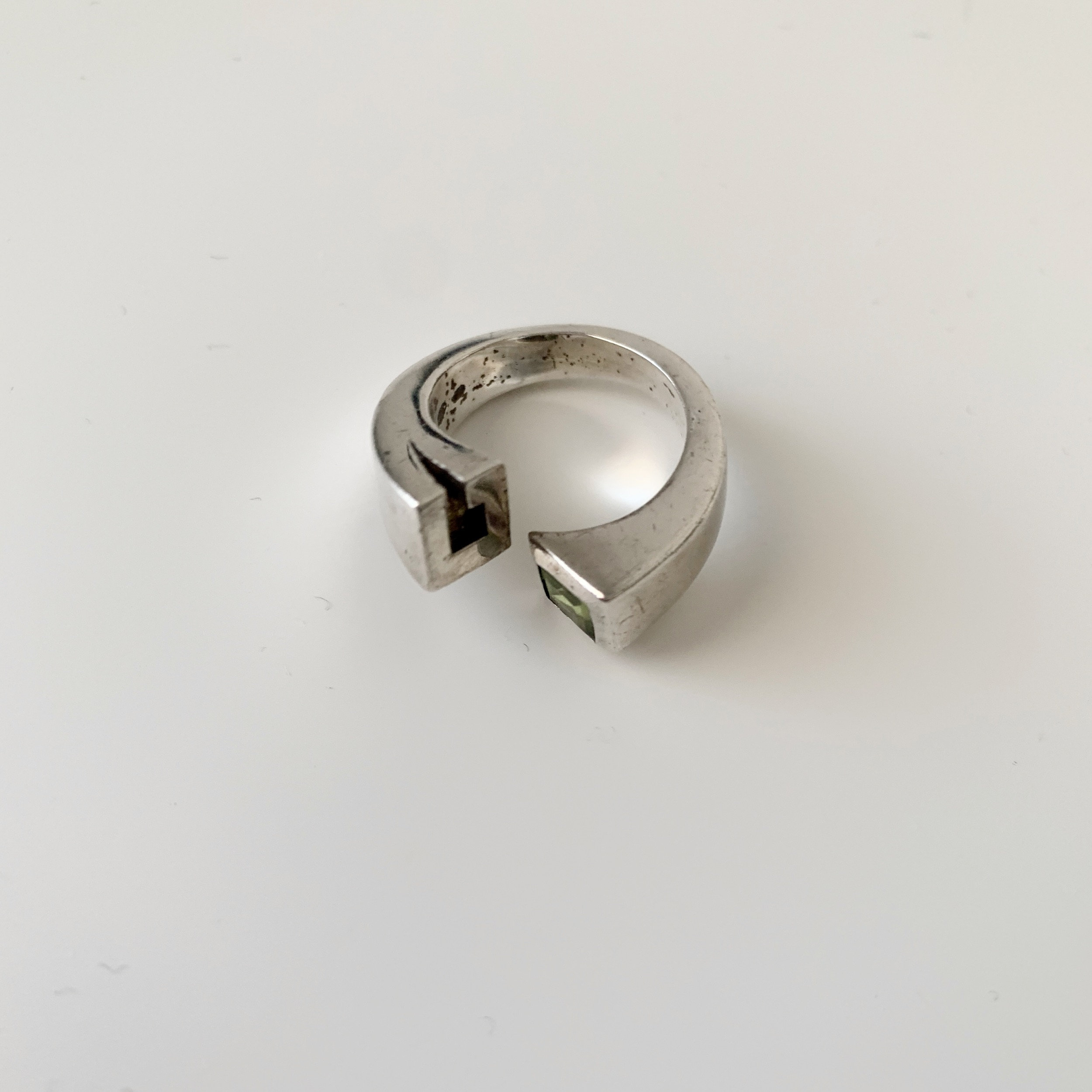 Gucci Vintage G Logo and Stone Design Silver Ring - Etsy