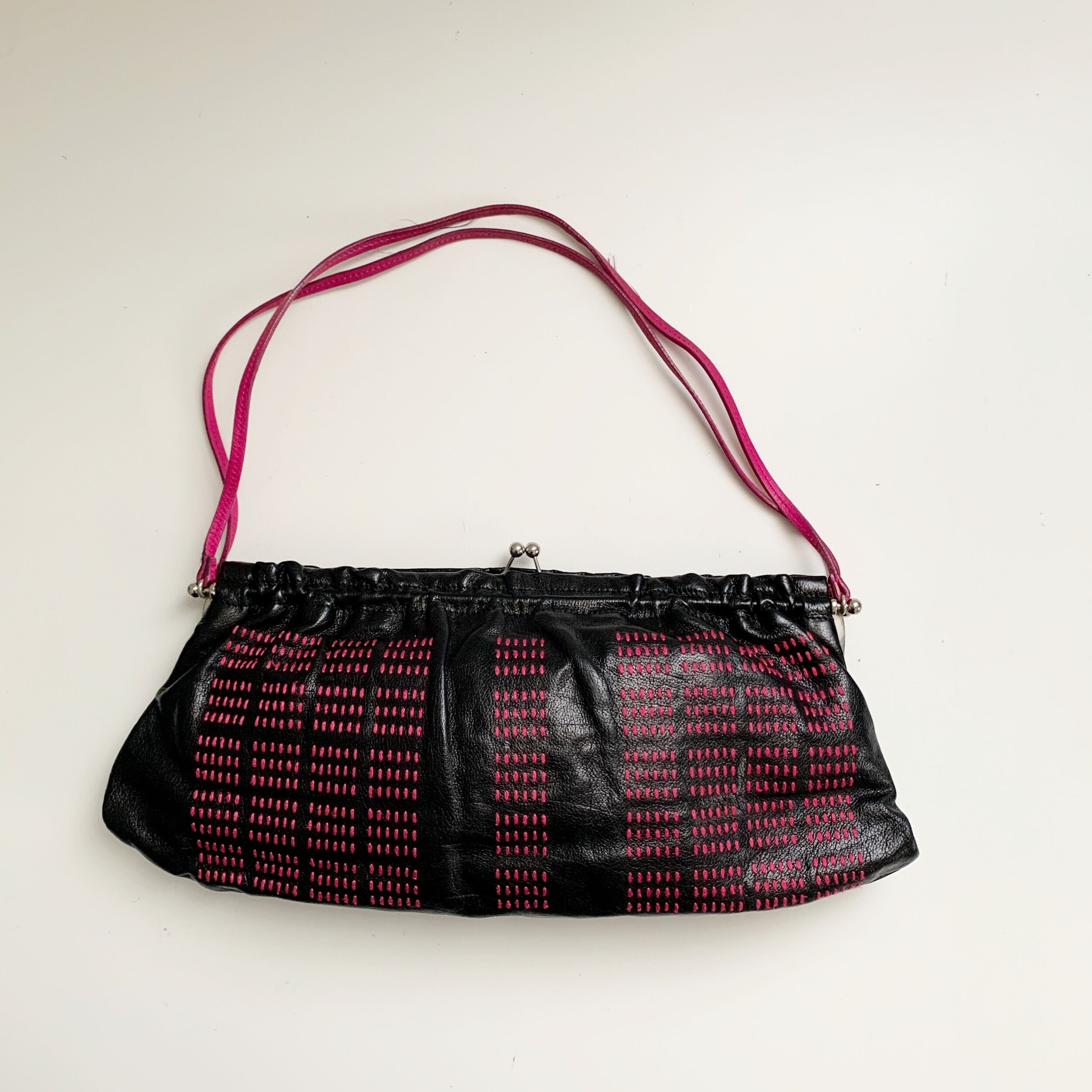 バッグ archive miumiu leather stitch logo bag Miu Miu Archive Vintage Leather Stitch Design Hand Bag - Etsy