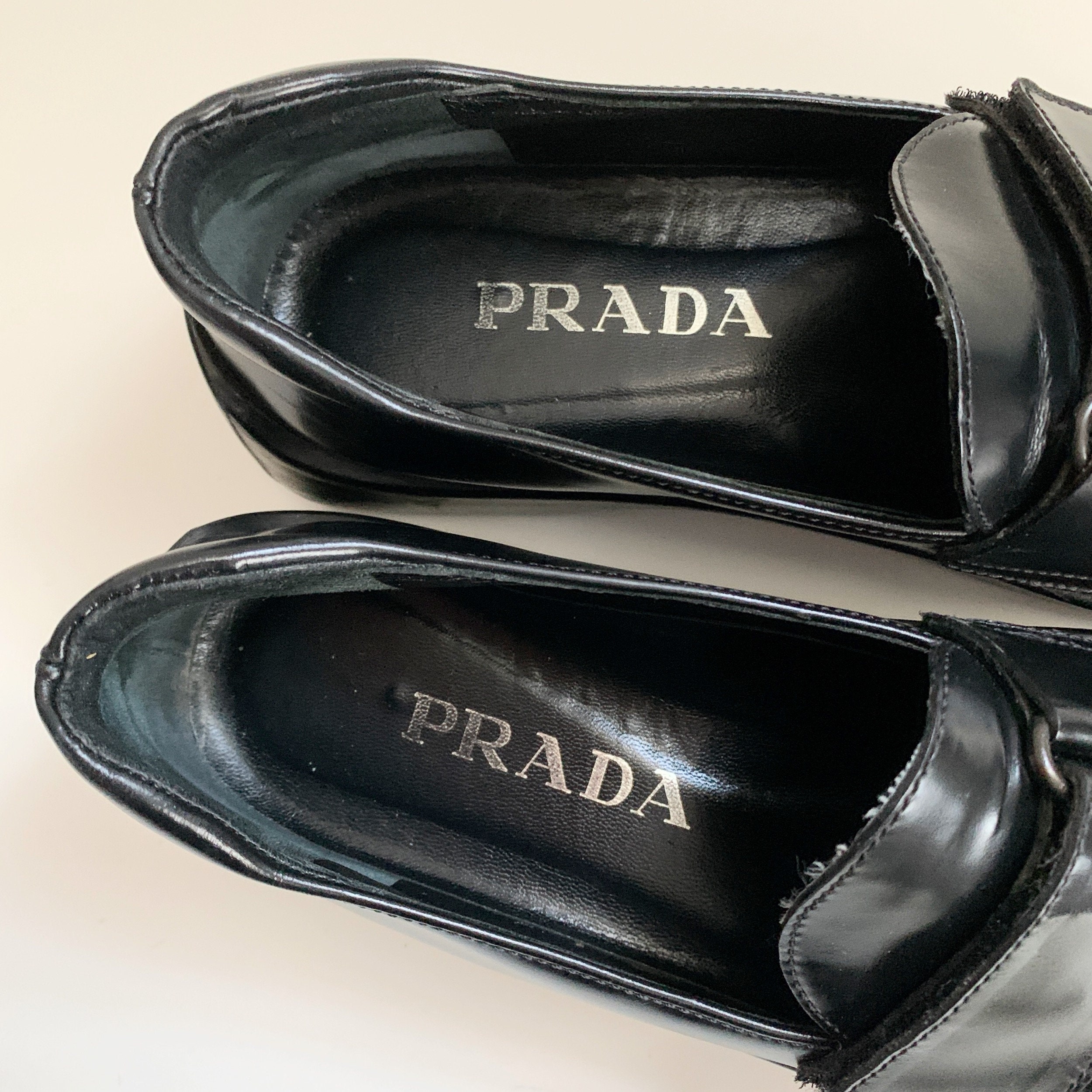 PRADA 1999 Archive Vintage Leather Loafers - Etsy PRADA 1999 Archive Vintage Leather Loafers - Etsy