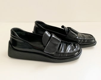 PRADA 1999 Archive Vintage Leather Loafers - Etsy