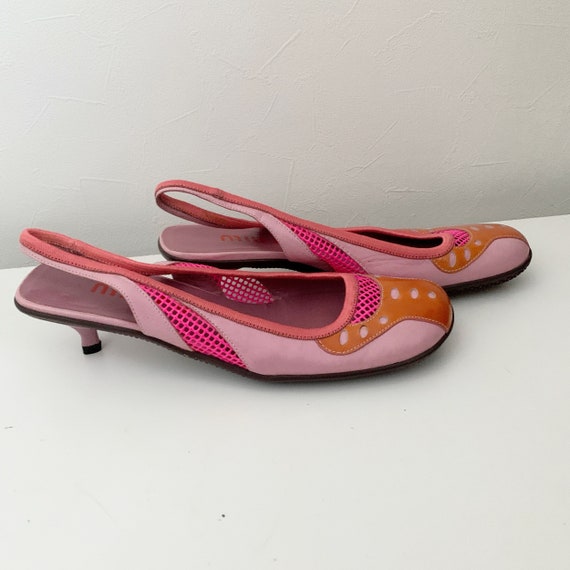 Miu miu 1999 archive vintage pink orange design shoes - Etsy 日本