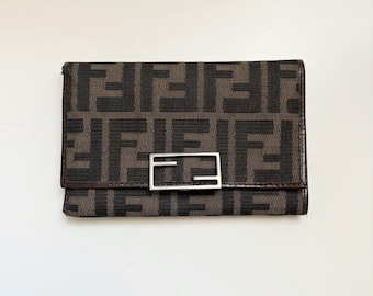 FENDI Vintage Zucca Pattern Coin Purse - Etsy