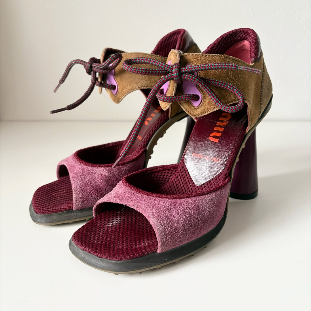 ARCHIVE 90S MIU MIU メッシュ ヒール サンダル ARCHIVE 90S MIU MIU メッシュ ヒール サンダル