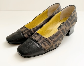 FENDI Vintage Zucca Pattern Pumps - Etsy