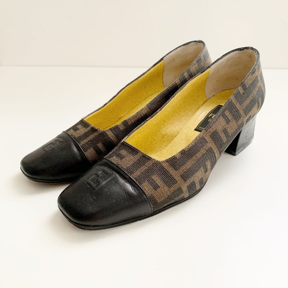 FENDI Vintage Zucca Pattern Pumps - Etsy