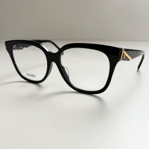 FENDI F metal fittings black glasses eyewear