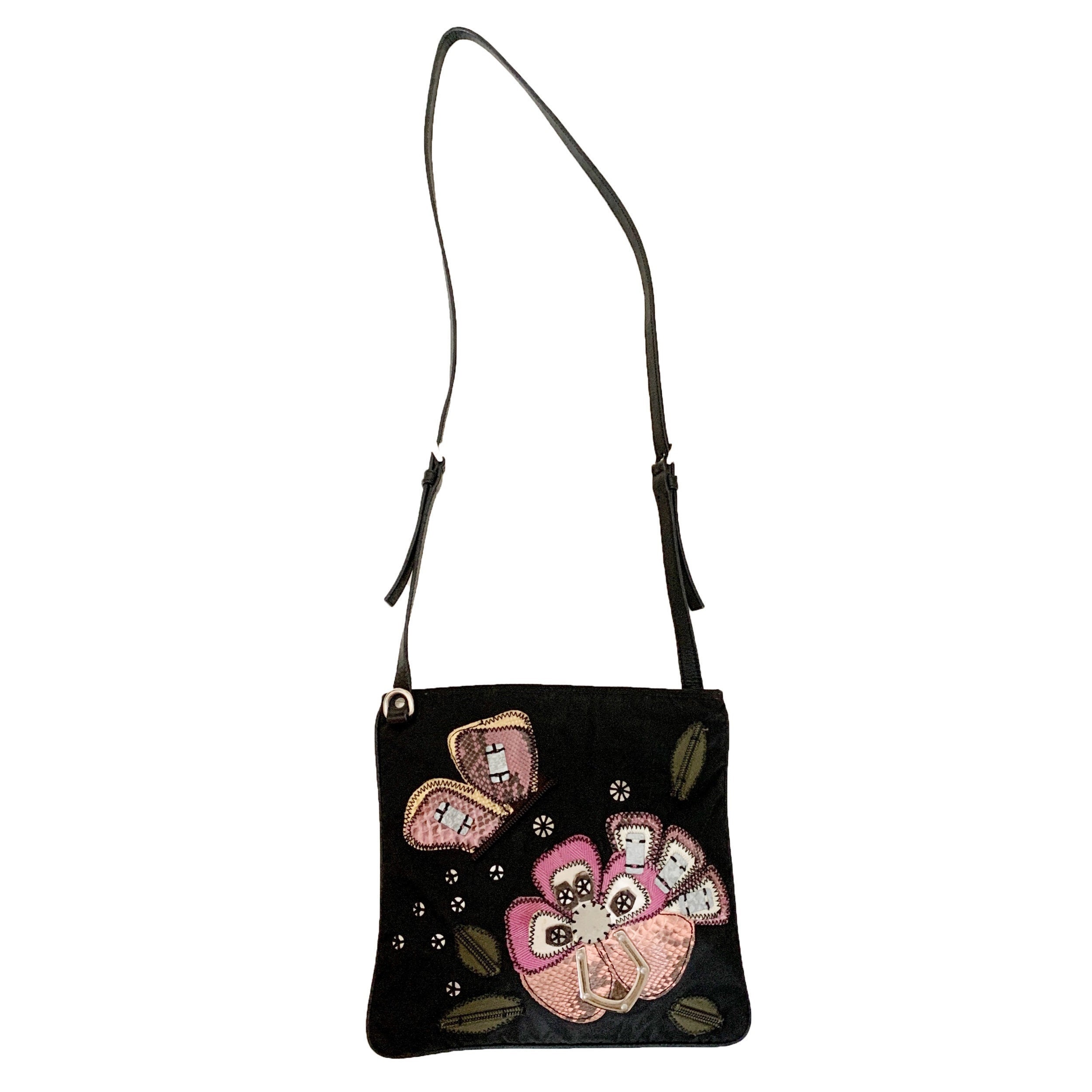 Prada bag with flowers hotsell