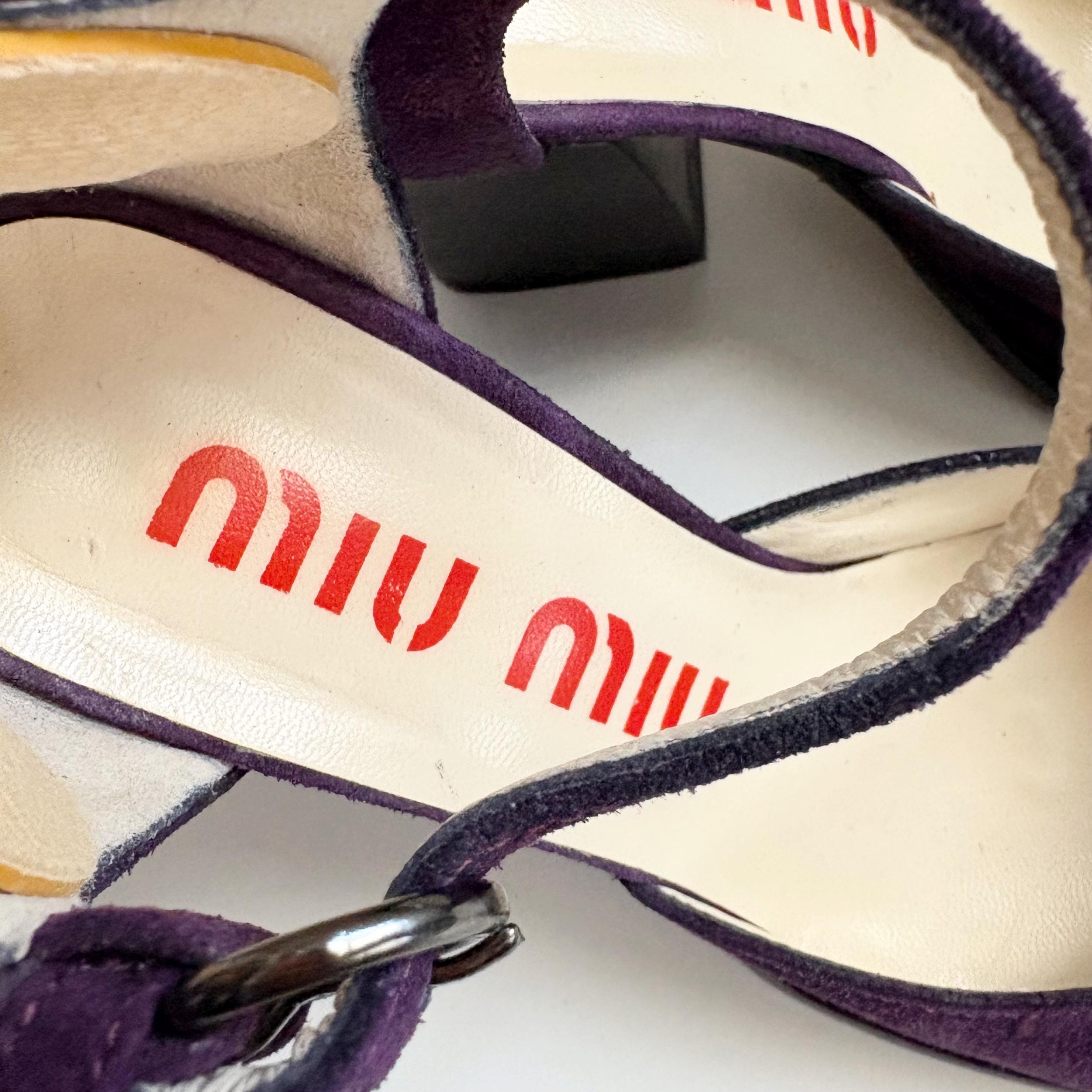 Miu Miu Archive Vintage Suede Strap Pumps - Etsy