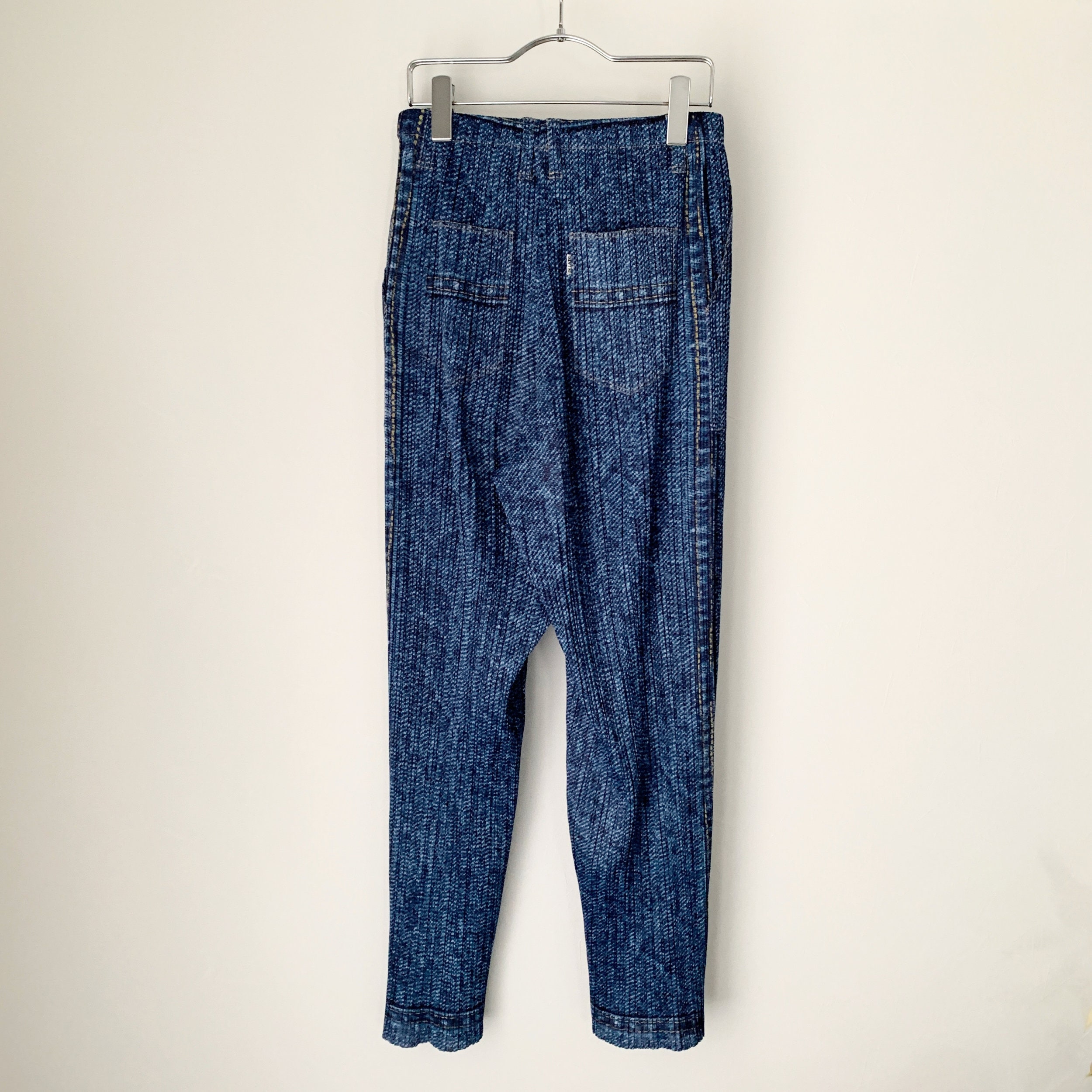 PLEATS PLEASE Issey Miyake Vintage Denim Pattern Transfer PLEATS PLEASE Issey Miyake Vintage Denim Pattern Transfer