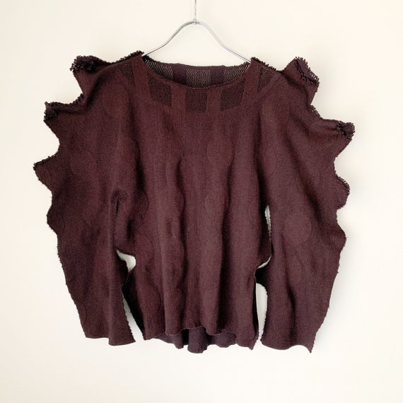 A-POC Issey Miyake Deformed Design Dot Mesh Knit Top - Etsy
