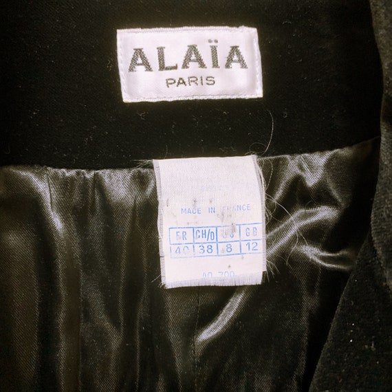 ALAIA Azzedine Alaia 80's vintage Velvet Hem Plea… - image 10