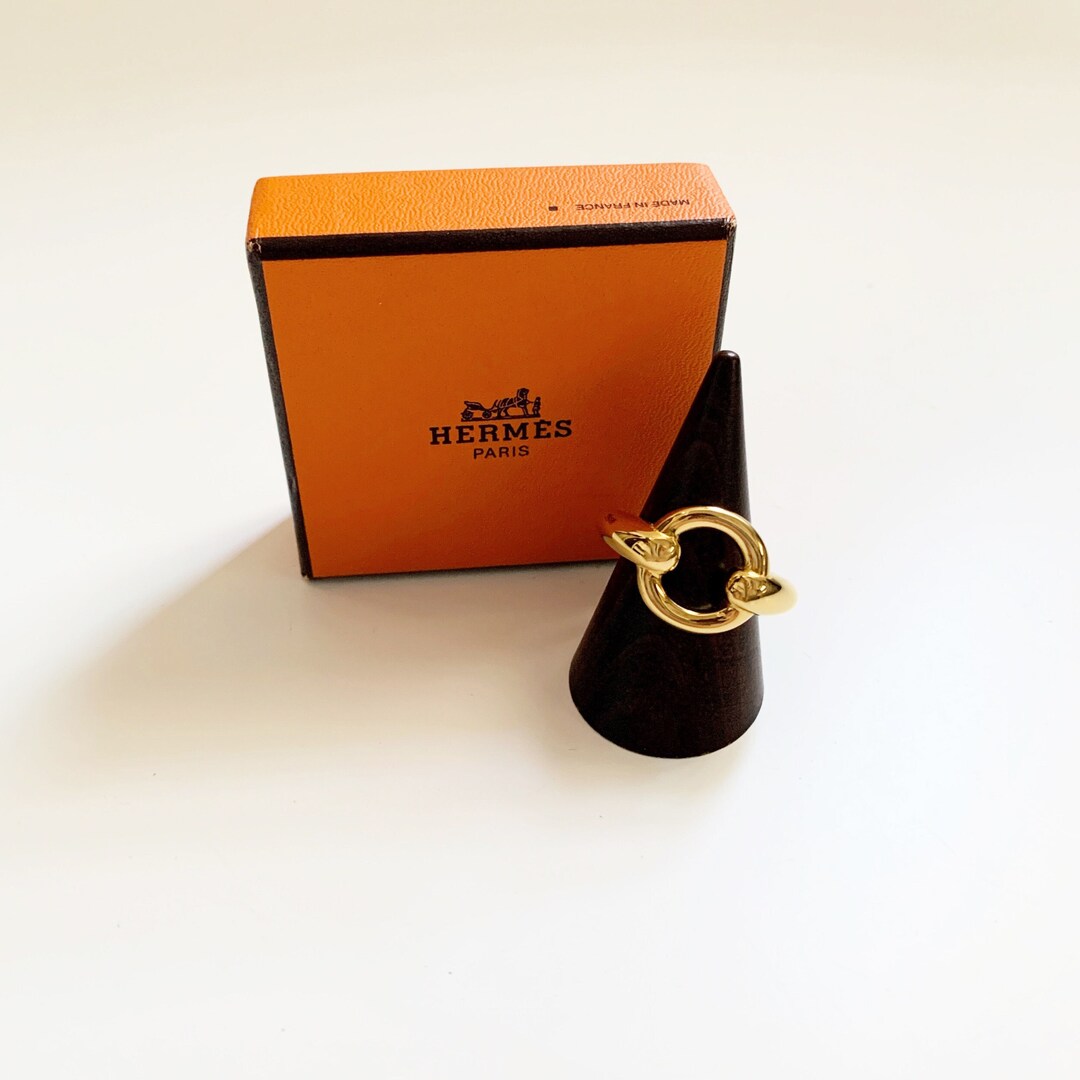 Hermes Horse Bit Scarf Gold Ring Etsy