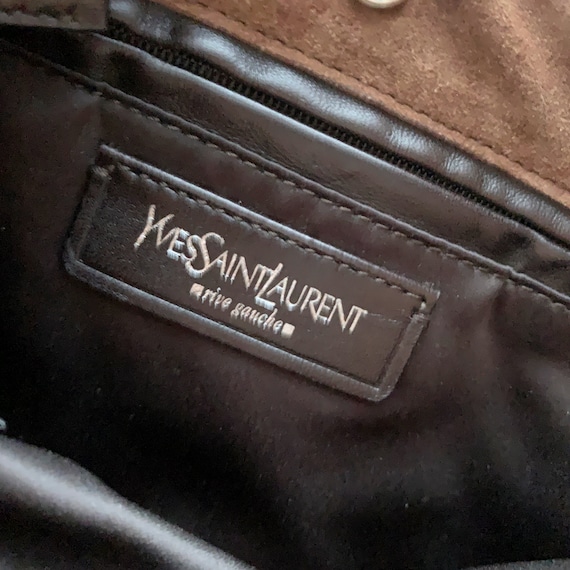 Yves Saint Laurent Rive Gauche Vintage Leather & Suede Mombasa Semi-Shoulder Handbag
