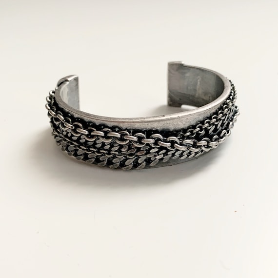 Buy Jean Paul GAULTIER Vintage Antique Silver Chain Design Bangle 
