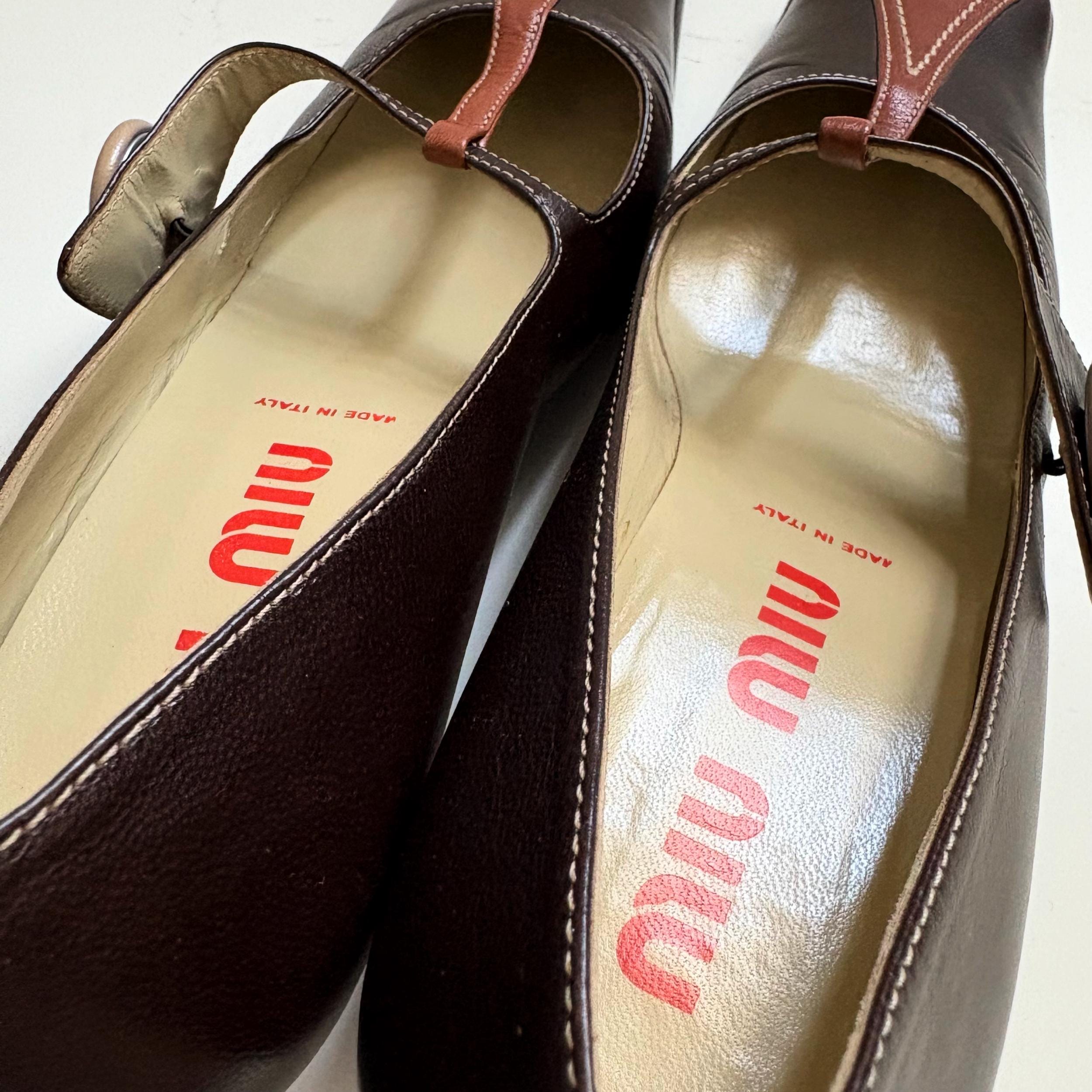 Miu Miu Archive Vintage Bicolor Leather Pumps - Etsy