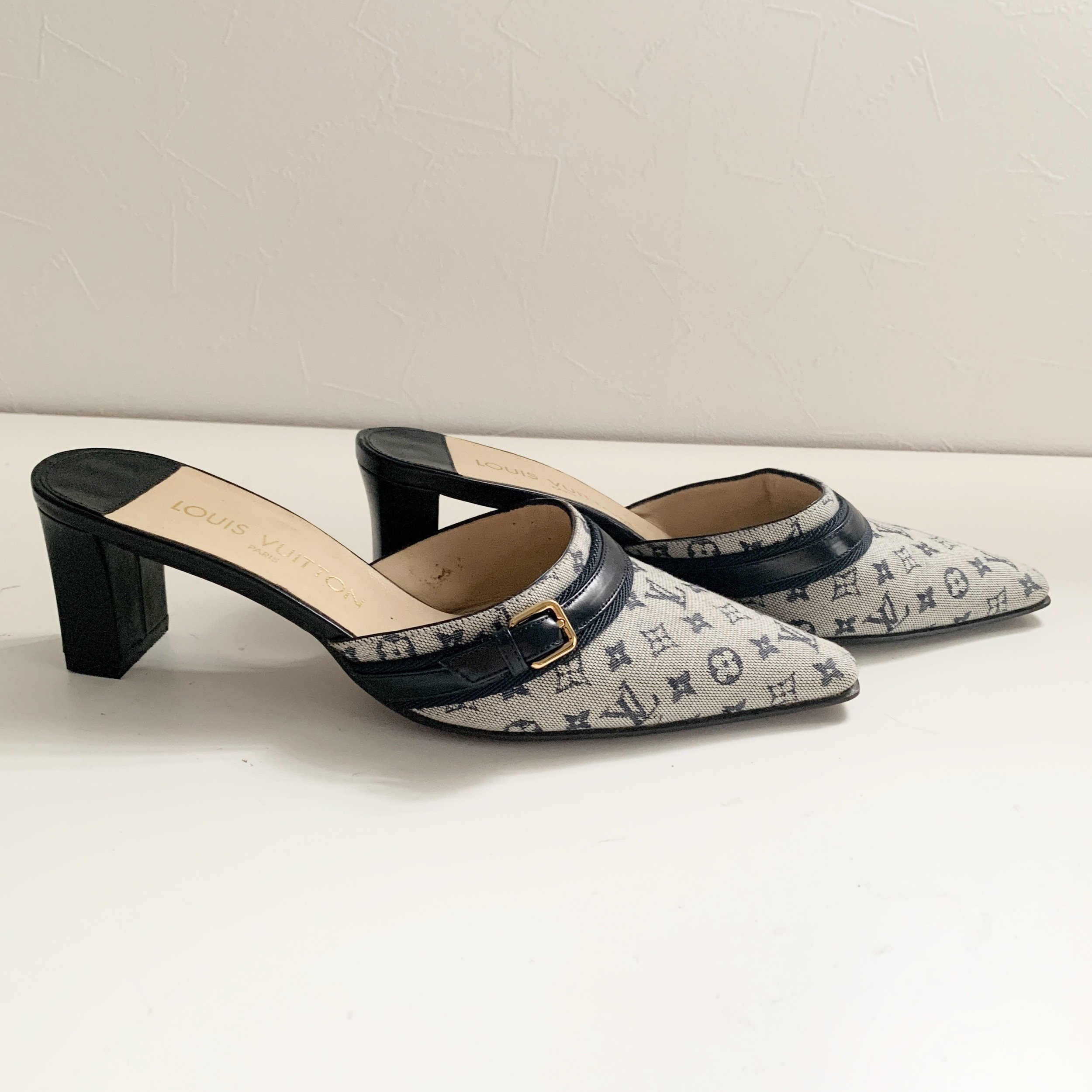Louis Vuitton Monogram Pattern Mule Pumps - Etsy