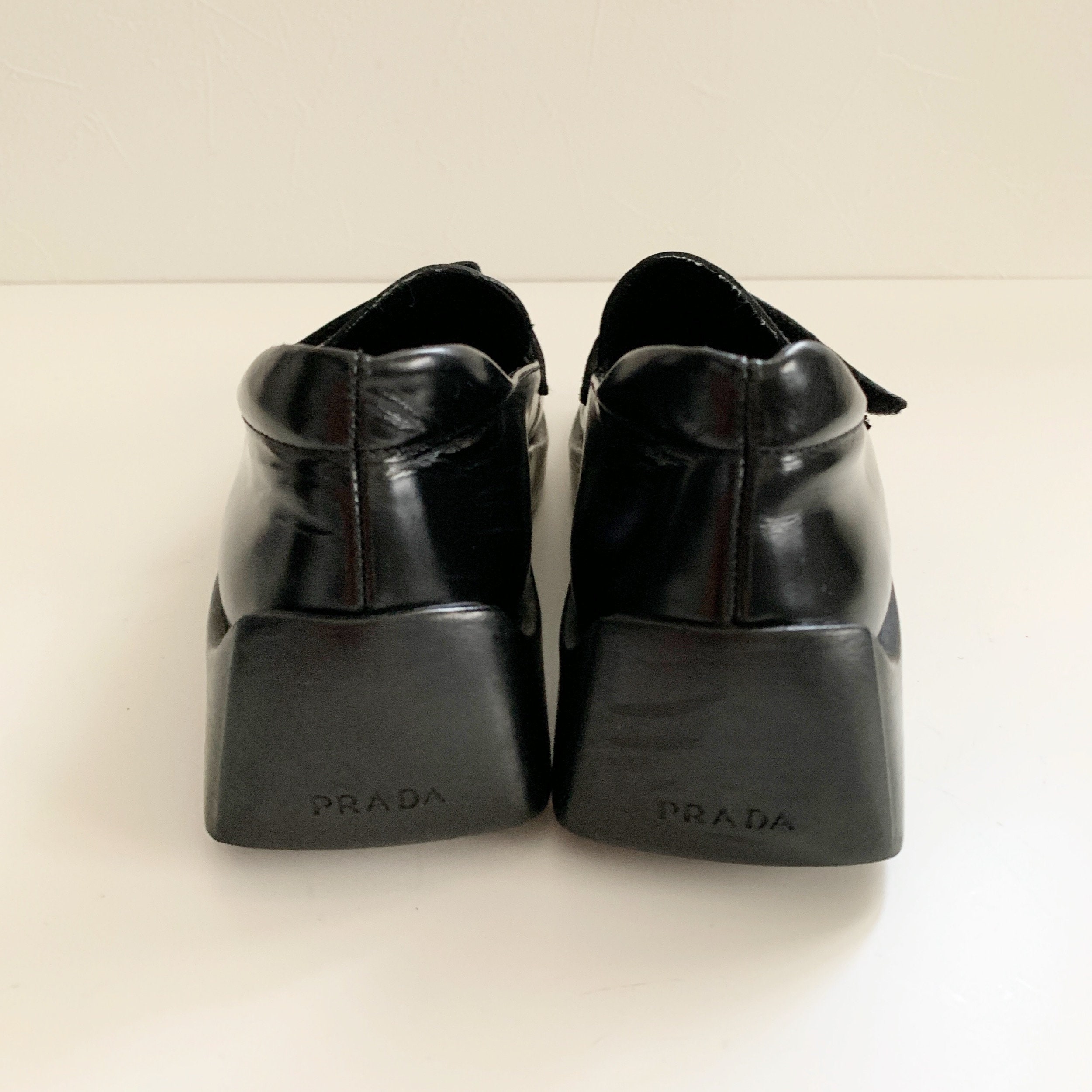 PRADA 1999 Archive Vintage Leather Loafers - Etsy