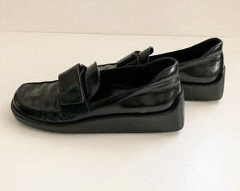 PRADA 1999 Archive Vintage Leather Loafers - Etsy