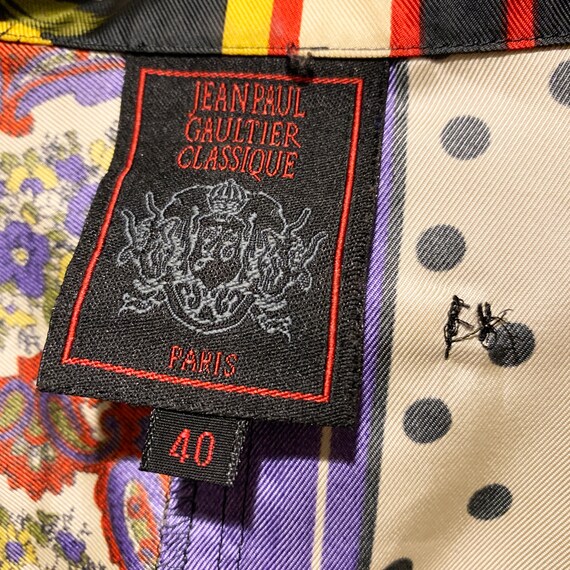 Jean Paul GAULTIER Multi patchwork print short sl… - image 6
